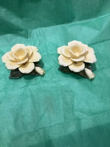 Lefton Vintage Bone China Yellow Flower rose Original Sticker Very Rare HTF !!! - Picture 1 of 19