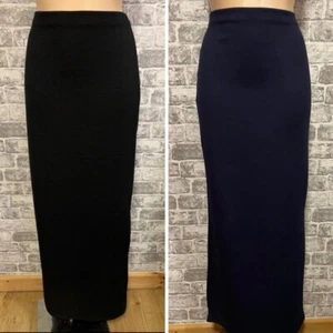 Ladies Plus Size Long Maxi Pencil Figure Hugging Stretchy Skirt Size 8 - 30 - Picture 1 of 6