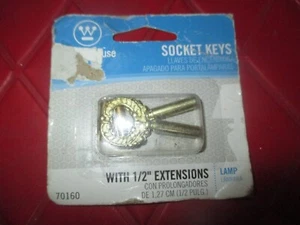 Westinghouse NIP Vintage PAIR Of LAMP SOCKET KEYS w/1/2" Extensions - 1980's - Picture 1 of 2