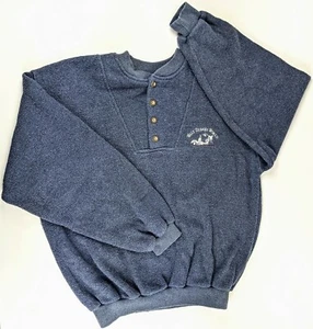 Walt Disney World Pull Over Sweater Size S Small Blue 4 Button - Picture 1 of 6