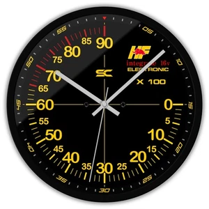 Orologio da parete Nero 30cm Silenzioso Contagiri Lancia Delta HF 16v Integrale - Imagen 1 de 5