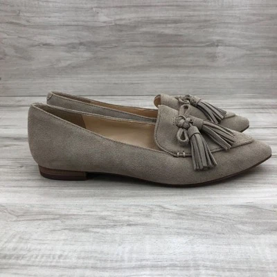 Sole Society Loafers Womens 6.5M Hadlee Tan Suede Slip On Flat Shoes - Image 1 of 4