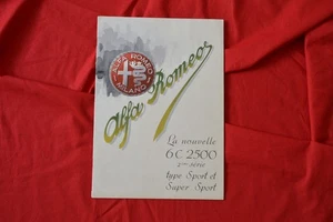 Alfa Romeo 6C 2500 2nd Series Sport & Super Sport brochure 1947 FRENCH text - Picture 1 of 10