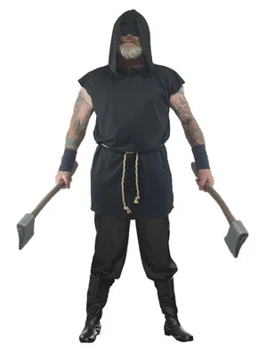 Adultos Medieval Verdugo Verdugo Jefe Halloween Vestido Elegante Disfraz Foto 1 de 2