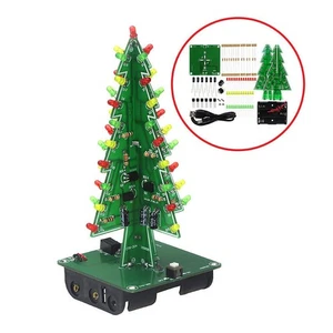 LED Christmas Tree Soldering Kit DIY Christmas Gift Decoration Set 60x60x136 mm - Picture 1 of 8