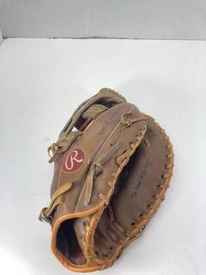 Guante de béisbol Keith Hernandez Rawlings RFM9 First Basemen cuero marrón derecho de colección Foto 1 de 4