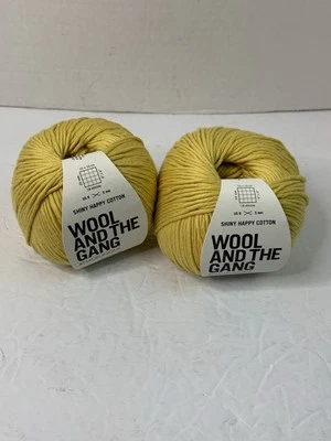 Wool and the Gang Crazy Sexy Lana 100% Algodón Amarillo Tiza 200g DOS Bolas NUEVAS Foto 1 de 4