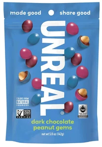 Gemas de cacahuete chocolate negro Unreal 5 OZ (paquete de 1) - Imagen 1 de 3