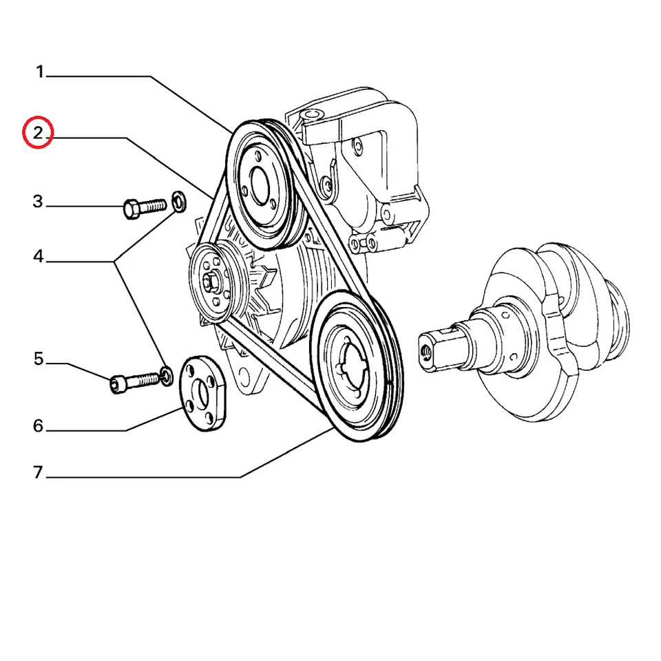 CINGHIA TRAPEZOIDALE FIAT UNO - FIORINO - DUNA DIESEL ORIGINALE 7692630 - Image 1 of 1