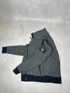 Vintage Stone Island Men’s Wool Zip-Up Knitwear Made in Italy Size L - Picture 1 of 16