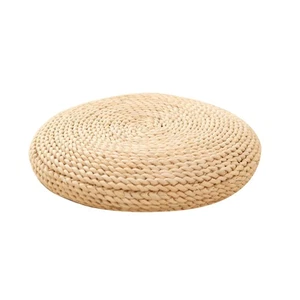 Round Natural Pouf Hand-Made Weaving Cushion Fill the Silk Floss Pillow2774 - Picture 1 of 6