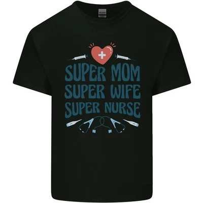 Super Mom Wife Nurse Mothers Day Gift Kids T-Shirt Childrens - Image 1 of 4
