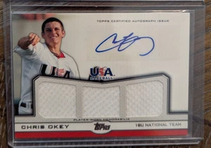 2011 USA Baseball Triple Jersey Autographs #CO Chris Okey 074/214 - Picture 1 of 2