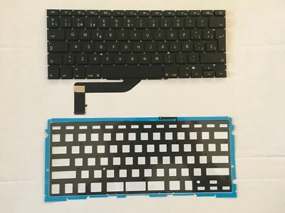 Spanish Keyboard w/backlight & Screws for MacBook Pro 15" Retina A1398 2012-2014 - Image 1 of 3