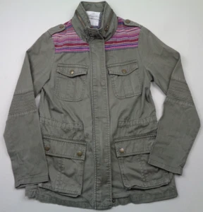 New Look Jacket Women’s UK 12 Khaki Lightweight Colourful Stripe Festival Coat - Picture 1 of 18