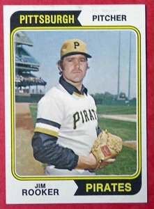 Jim Rooker 1974 Topps #402 (Piratas) casi nuevo - Imagen 1 de 2