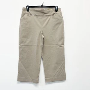 Chico's Women's Tan Perfect Stretch Straight Capri Pants Size 2.5, 14 - Picture 1 of 5