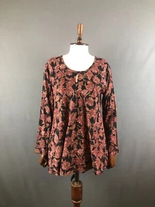 Masai Floral Blouse Shirt Long Sleeve Size Small Womens Multicolor Art Designer - Picture 1 of 11