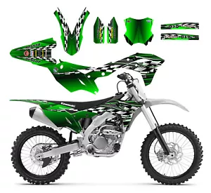KX250f KXF250 2017 2019 kit de gráficos para Kawasaki #2500 verde - Imagen 1 de 2