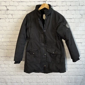 Diesel Kids Black Parka Snap Zip Coat 14/16 - Picture 1 of 5