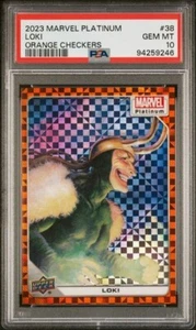 Loki #25 Orange Checkers OMEGA 33/33 PSA 10 Upper Deck 2023 Marvel Platinum - Picture 1 of 3