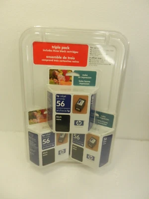 6x - Cartuchos de tinta tricolor originales HP 56 TRIPLE y negros 57 caducan 4X 56 + 2X 57 Foto 1 de 4