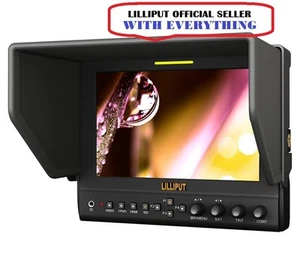 LILLIPUT 7 " 663 1280x800 800:1 IPS HD Champ Moniteur +F970 +LP-E6 + Pile + Étui - Picture 1 of 6