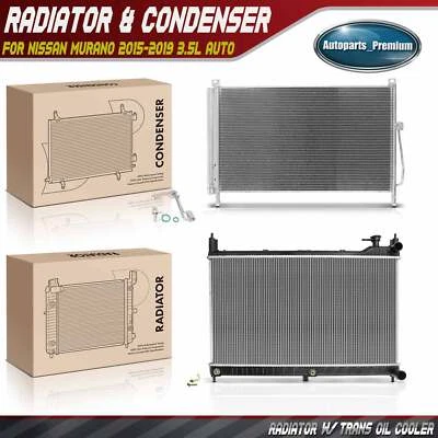 散热器和交流冷凝器冷却套件适用于日产 Murano 2015 - 2019 3.5L 自动变频器。 — 第 1/4 张图片