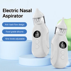 Rechargeable Baby Nasal Aspirator Stuffy Nose Sucker Cleaner Snot Mucus Remover - Picture 1 of 14