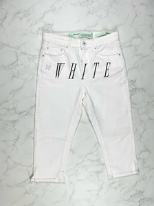 🔥65% OFF🔥 [SALE] Off-White Cropped White Jeans Sz. 25 - Picture 1 of 13