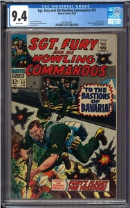 Sgt. Fury and His Howling Commandos #53 CGC 9.4 White Pages Ad for Iron Man #1 - Picture 1 of 1