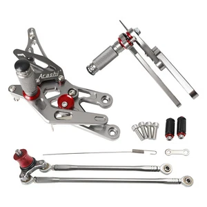 Rearsets Footpegs Grey For Honda CBR 600 RR PC37 03-06 CBR 1000 RR SC57 04-07 AA - Picture 1 of 16