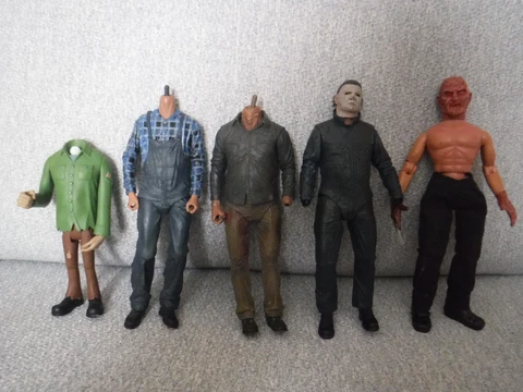 Neca Figure PARTS FODDER lot JASON Ultimate 2012 & Overalls 2018 + MYERS, FREDDY Cover