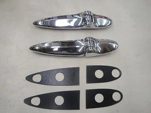1949 49 FORD CHROME TRUNK HINGES W/ GASKETS NEW - Picture 1 of 9