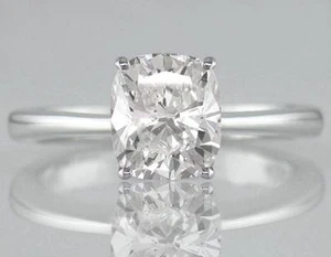 Diamond Cushion Cut Solitaire Engagement Ring 1.00ct Certified D IF VG Platinum - Picture 1 of 1