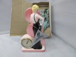 NWT Vintage SARSAPARILLA 80's art Deco Blonde Bombshell/pinup Mantle Clock - Picture 1 of 17