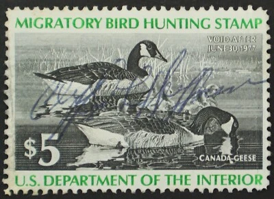 U.S. Used Stamp Scott #RW43 $5 Federal Duck Hunting. Very Fine. Choice! - Image 1 of 2