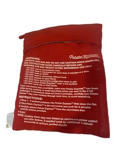 Potato Express Microwave Cooker Bag 4 Minutes & Cooks 4 Potatoes - Washable - Picture 1 of 3