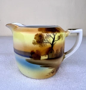 VTG Antique NORITAKE Creamer Tree in the Meadow Scenic Hand Painted 5” Cottage - Bild 1 von 9
