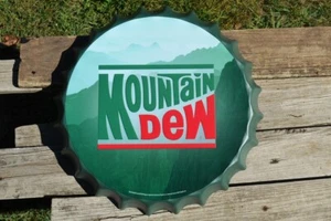 Mountain Dew Bottle Cap Tin Metal Sign - Hillbilly - Yahooo - Pepsi - Do the Dew - Picture 1 of 4