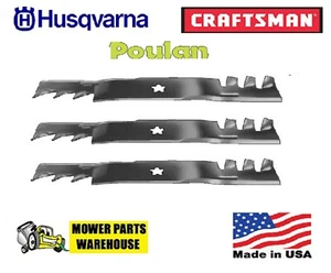 3 AYP POULAN GATOR HUSQVARNA MULCHING MOWER BLADES 48" CUT 173921 532173921 - Picture 1 of 1