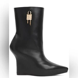 Botín de cuña Givenchy G Lock cuero negro 8,5 - Imagen 1 de 8