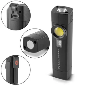 STAHLWERK LED Arbeitsleuchte 5 W Taschenlampe Werkstattlampe 4 Modi UV Akku USB - Bild 1 von 10