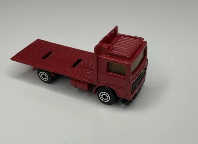 Vintage Matchbox Volvo Red Flat Bed Truck Series 1981 Diecast 1/64 Foto 1 de 3