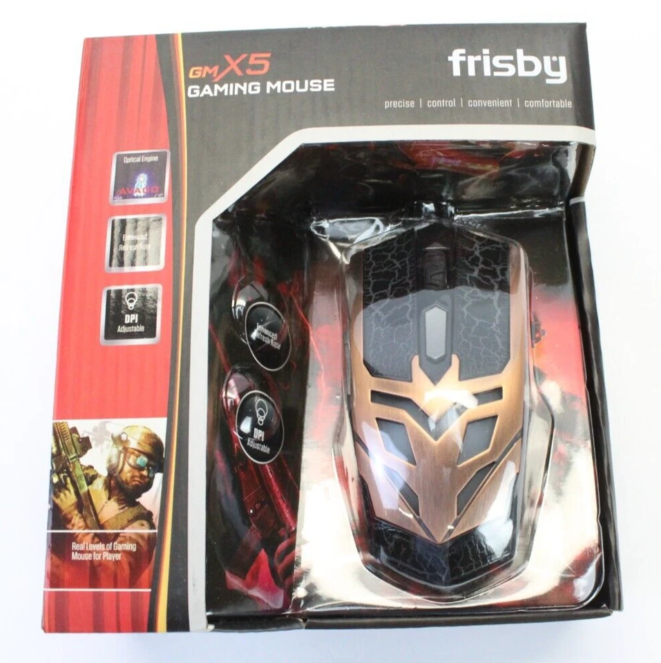 Frisby Gaming Mouse GMX5 FM-G420K Button Adjustable DPI 1000-2400 - Image 1 of 4