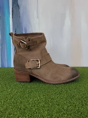 Botas de tornozelo femininas de couro marrom Donald J. Pliner - Tamanho 8M - Imagem 1 de 4