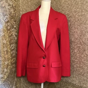 Vintage Pendleton Holiday Red 100% Virgin Wool Blazer Jacket Size Medium - Bild 1 von 17