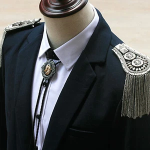 1 Par Blazer Charreteras Metal Cuentas Punk Fleco Aplique Hombro Tablas Insignia - Imagen 1 de 10