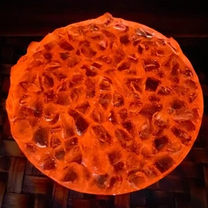 Glow Red Crushed Glass UV Reactive Red Glow in the Dark Suncatcher Valentine's - Picture 1 of 5