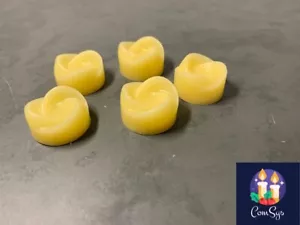 5x Handmade Beeswax Melt Orange Scented Triple Use Rose Shape #22 - Picture 1 of 2